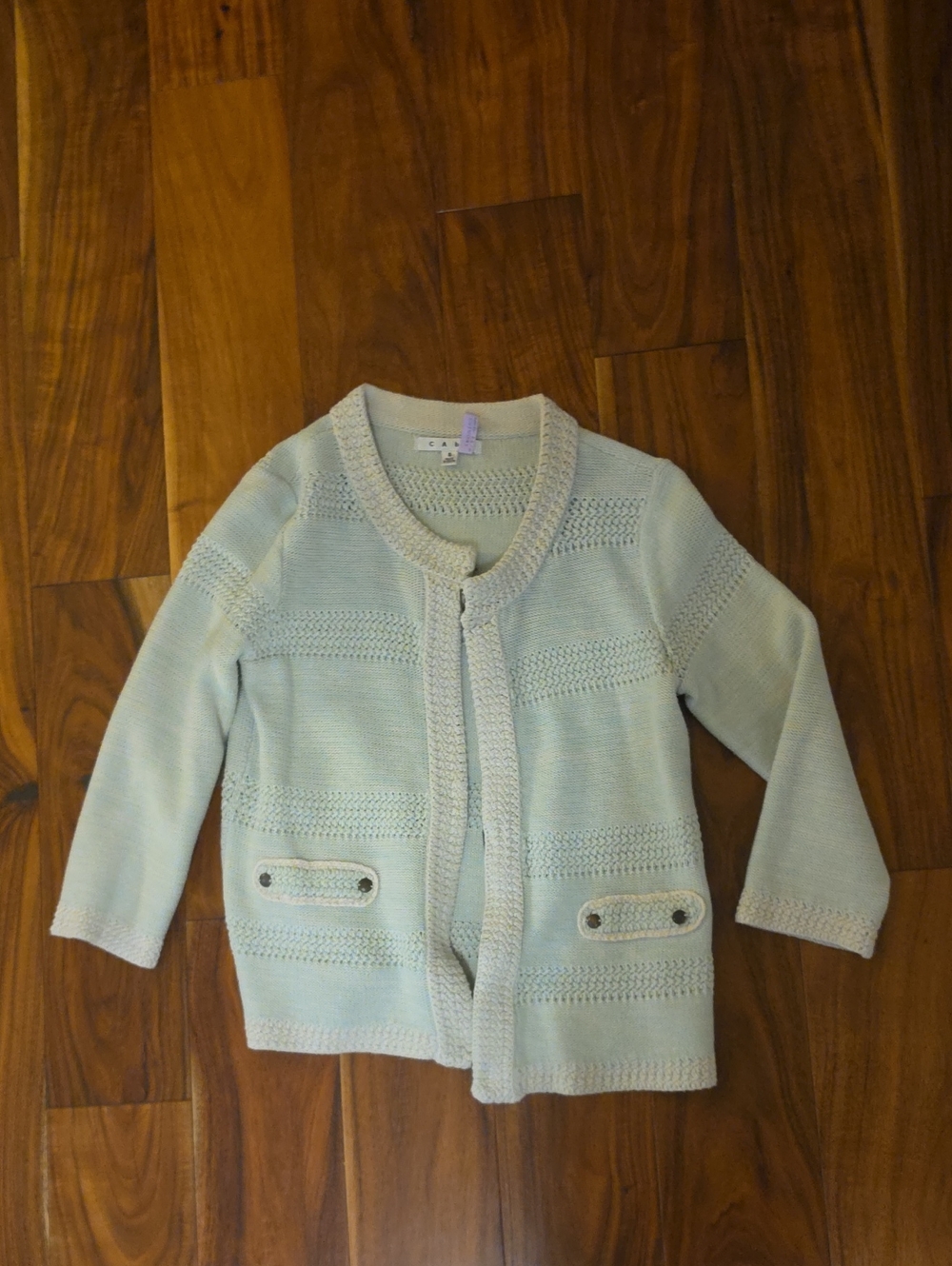 CAbi Mint Green Knit Cardigan Sweater
